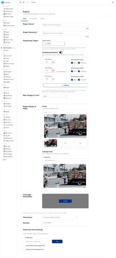 Charity Dashboard