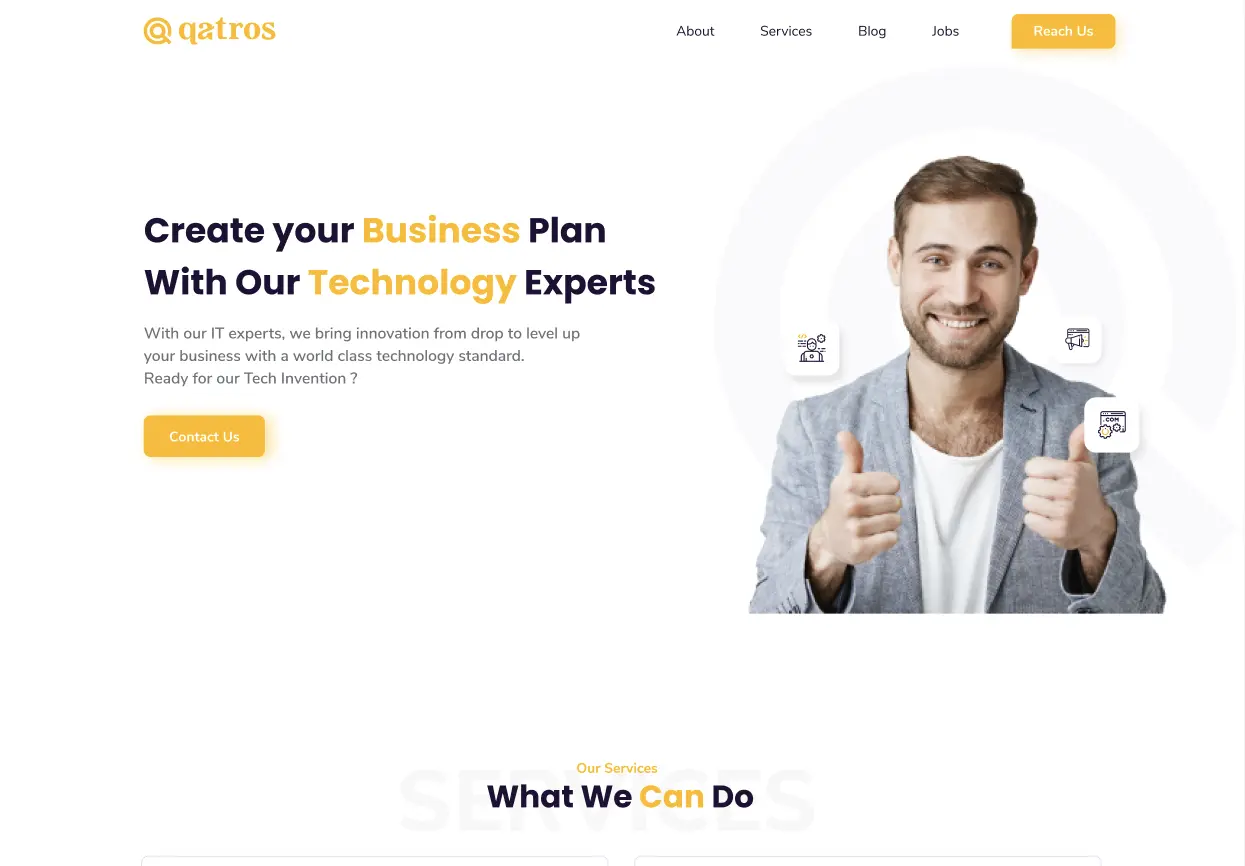 Landing Page Qatros